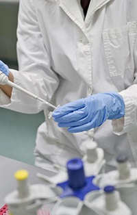Lab tech conducting DNA testing