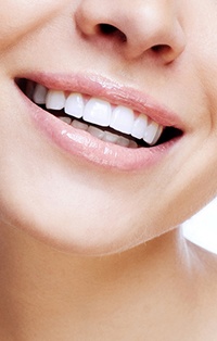 Closeup of flawless smile