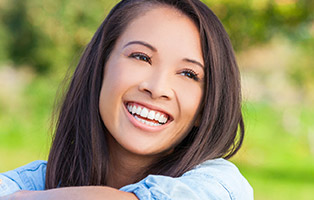 Young woman with healthy beautiful smile